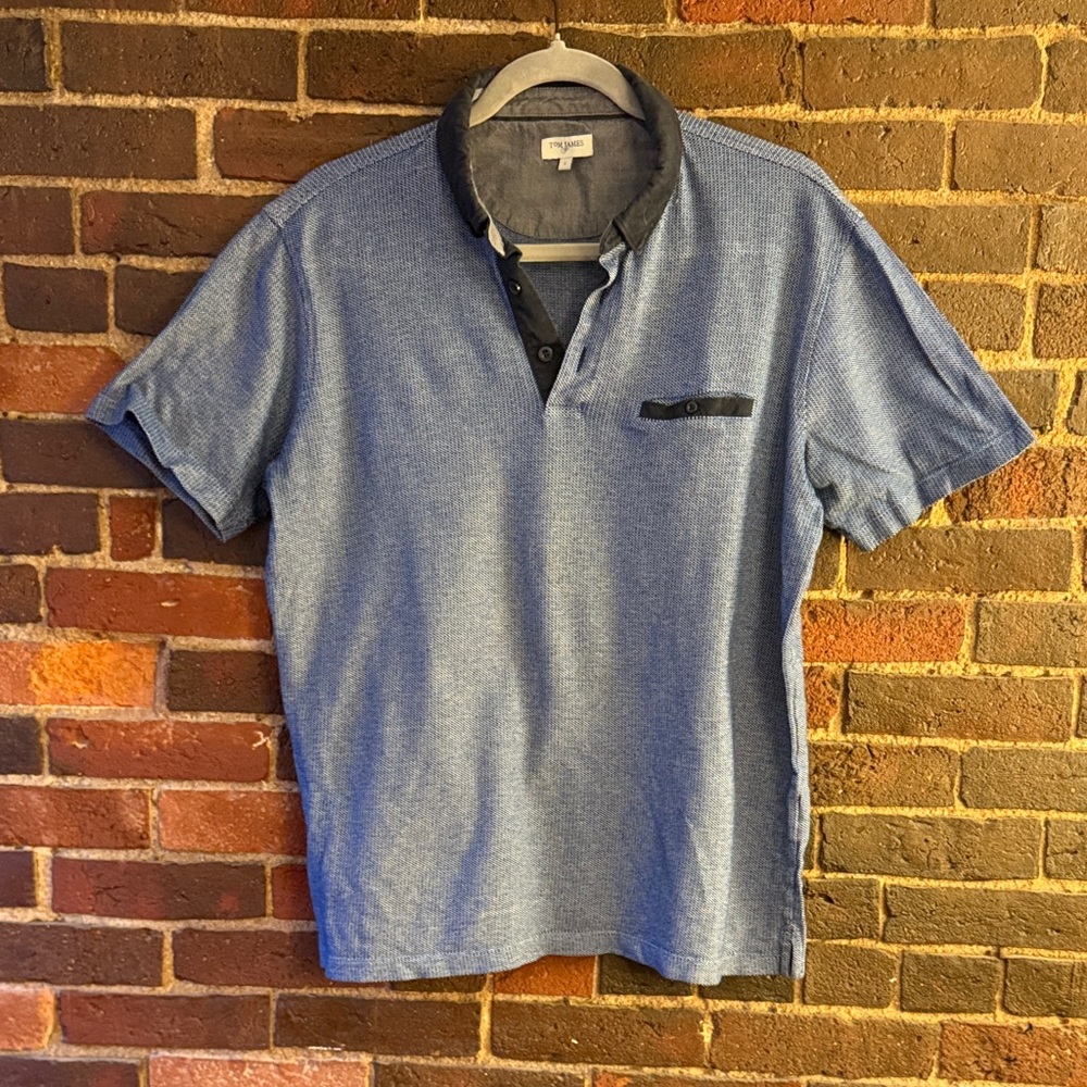 Men's Blue Tom James Polo, L